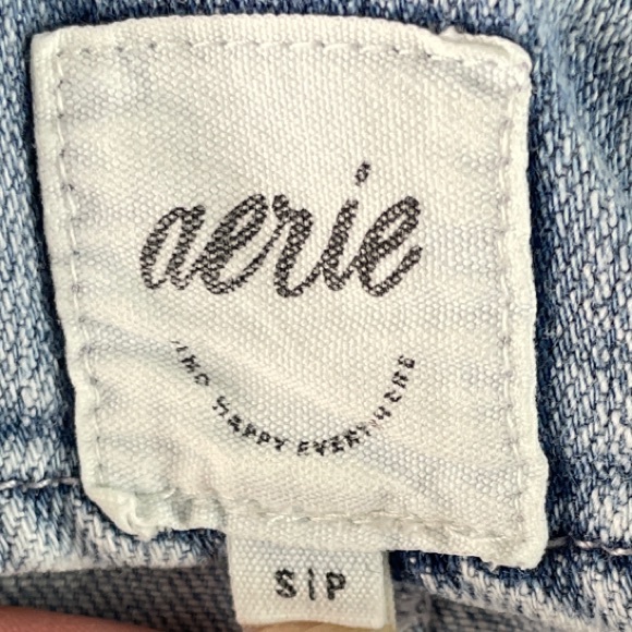 aerie Light Blue Denim Overalls Size S - Picture 6 of 12